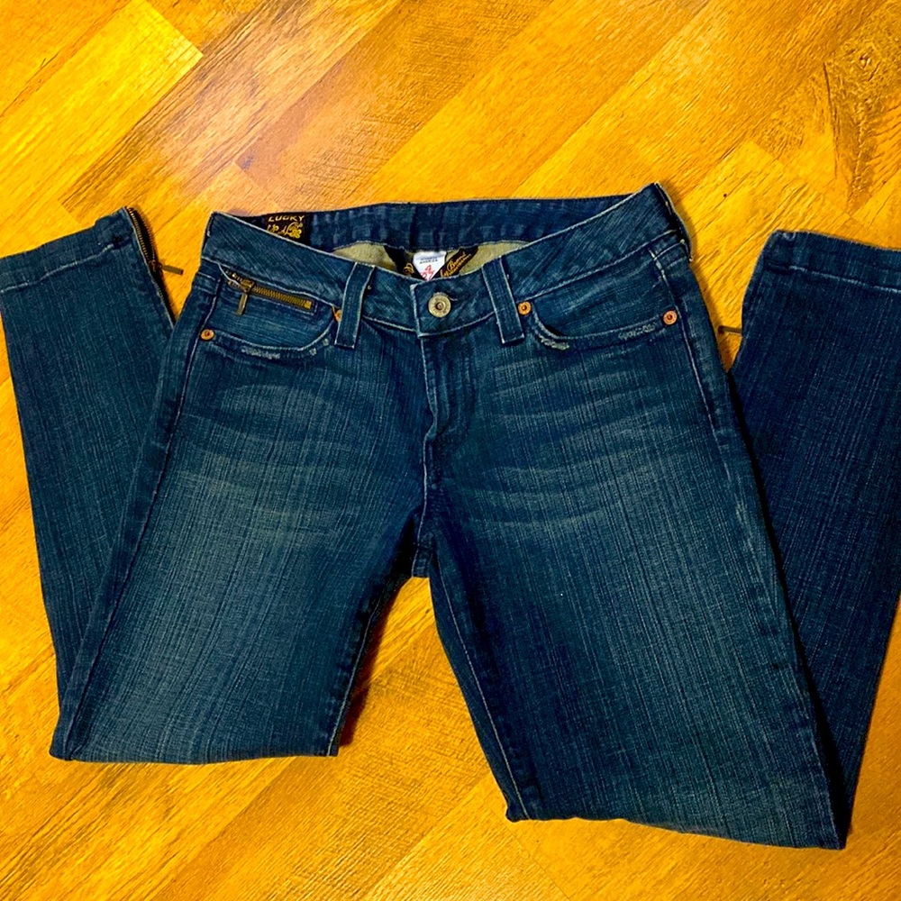 Lucky brand jeans by gene Montesano. crop double zip. Sz 4 / 27. New MSRP $115